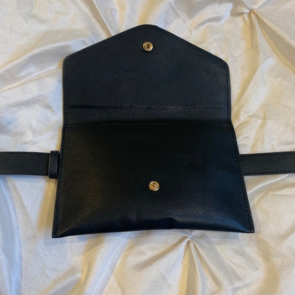 Bebe Black/Tan Leopard Belt Bag sz S - Picture 4 of 5